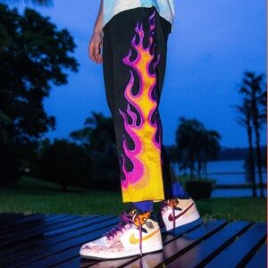 Wet Tennis Flame Crop Pant - Size Small